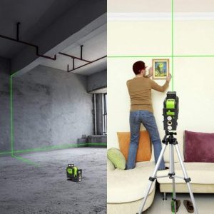 360 stopinjski ZELENI rotacijski 5 linijski laser - nivelir 25 Zeleni 360-stopinjski rotacijski 5-linijski laserski nivelir 901CG
