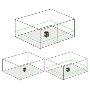 360 stopinjski ZELENI rotacijski 5 linijski laser - nivelir 32 Zeleni 360-stopinjski rotacijski 5-linijski laserski nivelir