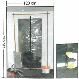 ZIP zaštita protiv prašine za vrata 120x220 cm sa patentnim zatvaračem za višekratnu upotrebu