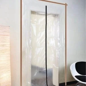 ZIP zaštita protiv prašine za vrata 120x220 cm sa patentnim zatvaračem za višekratnu upotrebu