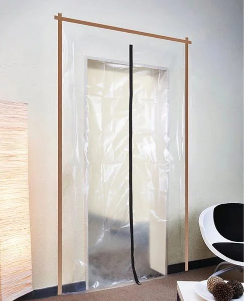 Zaštitnik za vrata s patentnim zatvaračem otporan na prašinu 120x220 cm s višekratnim zatvaračem - slika 8