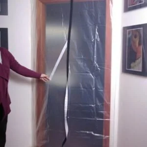 ZIP zaštita protiv prašine za vrata 120x220 cm sa patentnim zatvaračem za višekratnu upotrebu