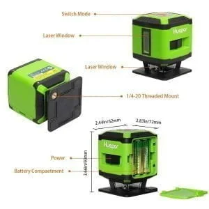 Nivelir za polaganje keramike zeleni laser 5 linijski