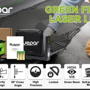 Nivelir za polaganje keramike zeleni laser 5 linijski