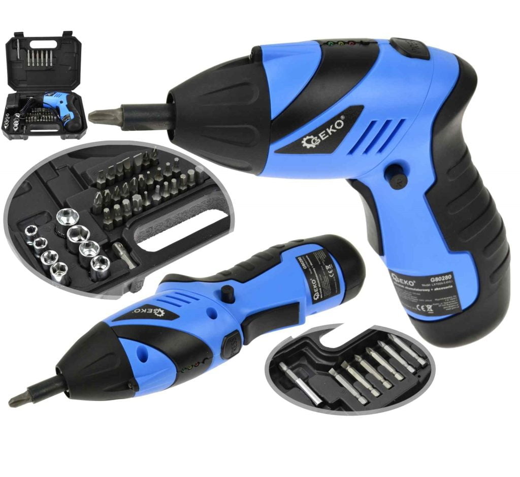 Akumulatorski vijačnik 3,6V 1300 mAh + 10 set orodja