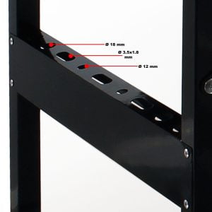 Zložljiva delovna miza z merilom