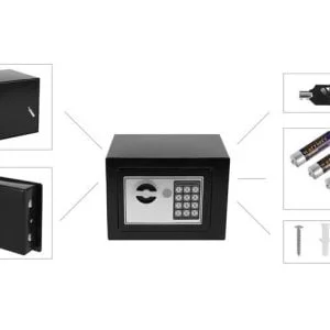 Sigurnosni digitalni elektronski sef 170x230x170mm - crni 23 Sigurnosni digitalni elektronički sef 170x230x170mm - crni