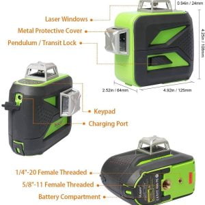 603CGBT PROFI zeleni 12 linijski laserski nivelir Bluetooth upravljanje