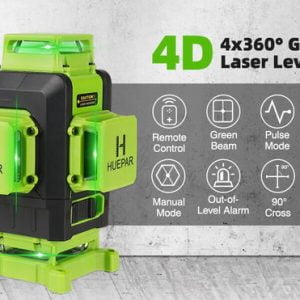 Nivelir 904DG PROFI zeleni 16 linijski laser 360 z akumulatorjem + daljinec AKCIJA