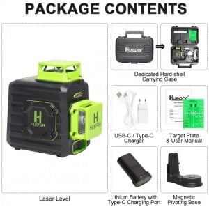 B02CG zeleni 8 linijski laserski nivelir + kovček