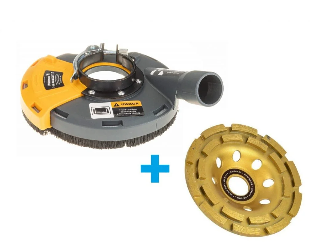 Absaugung für Winkelschleifer 115-125mm + Platte 125mm zweireihig