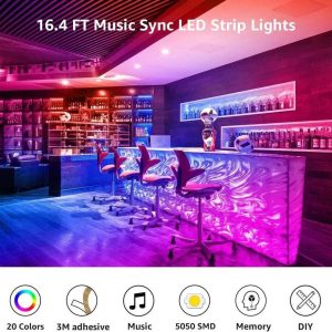 RGB lighting product displaying multiple bright colors