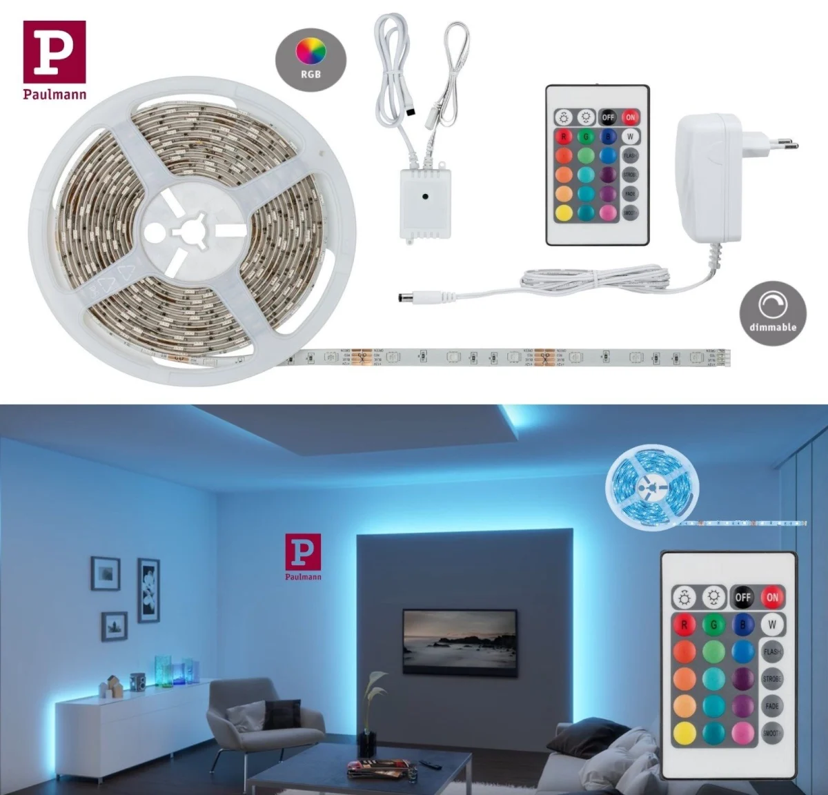 5m Set LED trak RGB IP20 3 Set 5m LED trak RGB IP20 za notranjo razsvetljavo.