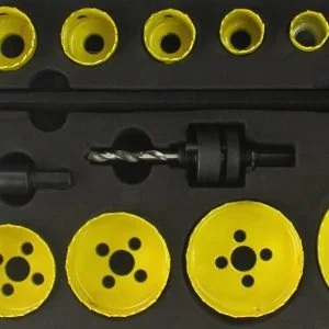 Alternativni prikaz seta rupnih pila za gipsane ploče i drvo 19-76 mm + aluminijska kutija