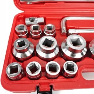 Komplet račne 26 delni set 3/4" in 1" - 12 kotne vtičnice 21-65mm 8 Set 26-delnih račn in vtičnic 3/4 in 1 cola