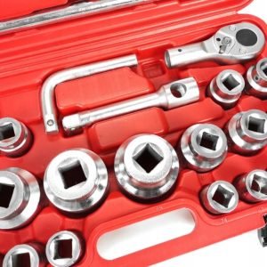 Komplet račne 26 delni set 3/4" in 1" - 12 kotne vtičnice 21-65mm 9 Komplet 26 delni račne, 12-kotne vtičnice 3/4 in 1 palec