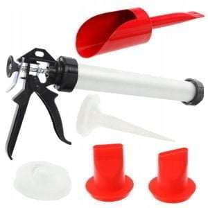 Alu pištola za fugiranje kamna in plošč + nastavki