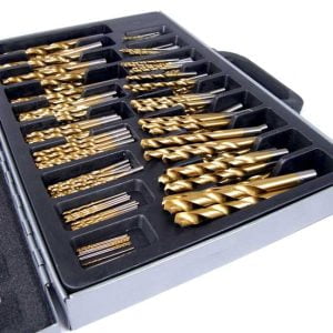 170 delni set svedrov HSS za kovine 1-10mm titan