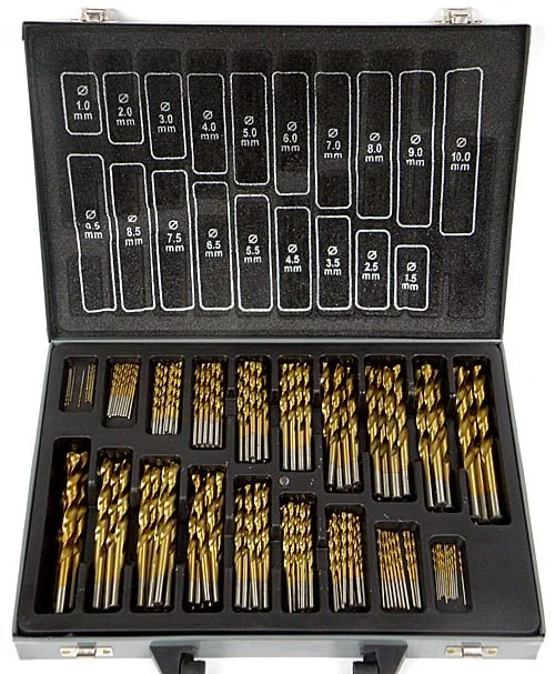 Set od 170 dijelova HSS svrdla za metale 1-10mm titan