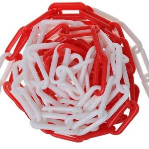 Opozorilna varnostna PVC veriga 5m bela-rdeča