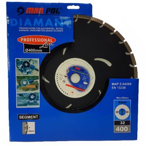 Diamantna segmentna rezalna plošča 400mm