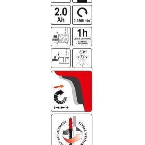 Komplet akumulatorska vbodna žaga 18V 2Ah 11 Komplet akumulatorska vbodna žaga 18V 2Ah