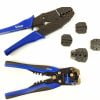 Set grip klešč za kabelske kontakte in stiskanje + 5 matric v torbici