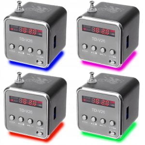 LED brezžični USB akumulatorski FM radio LCD MP3 Bluetooth