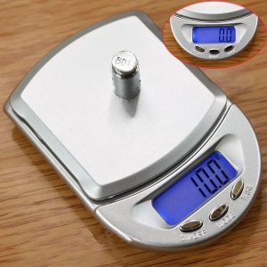 Digitalna LCD žepna tehtnica 500-0,1g - osvetljena