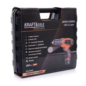 30 Nm akumulatorski vijačnik 18V z LED + kovček 2x 1,3Ah