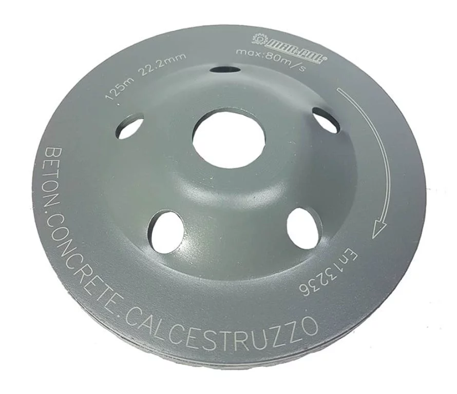 Turbo dijamantna ploča 125x5mm - brusilica za beton 4 { "alt_text": "Turbo dijamantni disk za brušenje betona 125x5 mm" }
