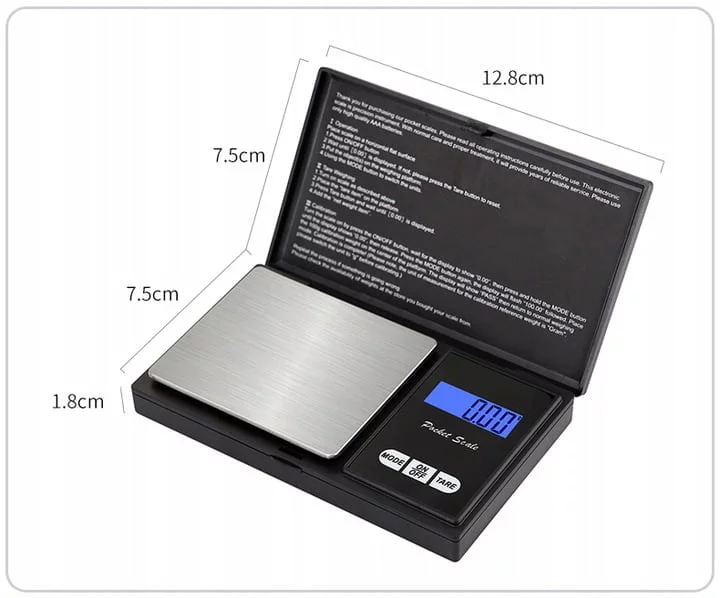Digital pocket scale 500-0,01g - backlit LCD 4 Digital pocket scale with illuminated LCD display