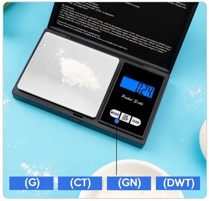 Digital pocket scale 500-0,01g - backlit LCD 5 Digital pocket scale with illuminated LCD display