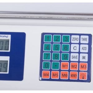 Komercijalna digitalna elektronička vaga do 40 kg - LCD s pozadinskim osvjetljenjem