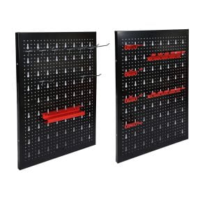 Kovinski stenski organizator orodja 120x60cm 8 Kovinski stenski organizator orodja z obešenim orodjem