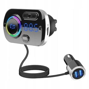 8V1 avto FM oddajnik SD bluetooth 2x USB 12-24V LED RGB