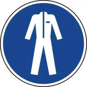 Samolepilna nalepka opozorilna - zaščitna oblačila 100mm AKCIJA