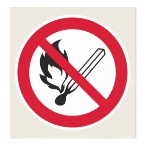 Alternative view of Samolepilna nalepka opozorilna - odprti ogenj 100mm AKCIJA