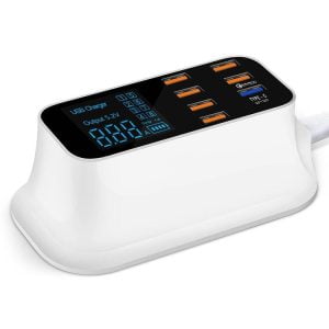 8x USB 3.0 hitri polnilec LCD 5-12V 40W