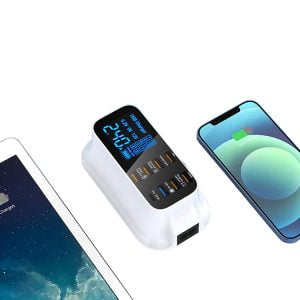 8x USB 3.0 hitri polnilec LCD 5-12V 40W