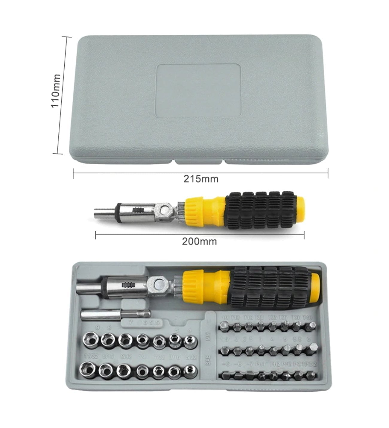 Set HEX gibljiv izvijač z račno 9 HEX gibljiv izvijač z račno