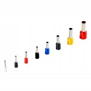 a row of different colored metal tubes