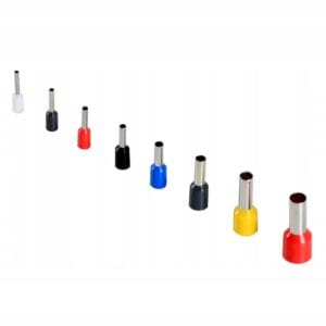 a row of different colored metal tubes