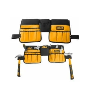 Montažni pas za orodje + žep za kladivo 14 žepov
