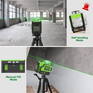 10,8V univerzalna PRO 8 redova zelena laserska nivelira bluetooth