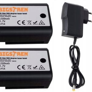 Akku 16 Linien Baulaser grün 2x Akku