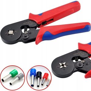 Krimp klešče za stiskanje tulcev 0,25-10mm2 + 500 votlic