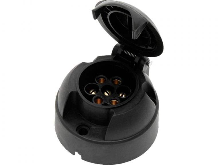KIMISS Tester Per Presa Rimorchio 7 Pin 12V – Strumento Diagnostico Per Auto, Camper E Caravan – Stile Europeo Con LED Indicatori