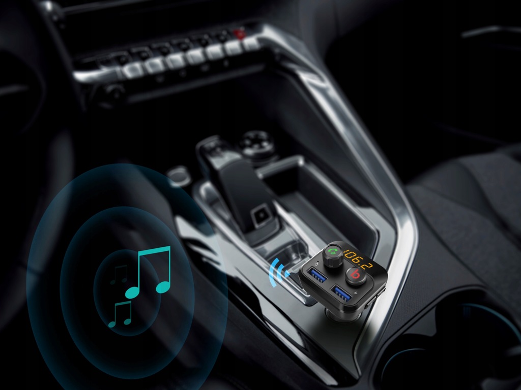 Bluetooth 5.0 avto FM oddajnik MP3 2x USB 3.0 12-24V SD SUPER BASS 6 Bluetooth 5.0 avtomobilski FM oddajnik z dvojnim USB vhodom
