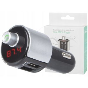 Bluetooth 5.0 avto FM oddajnik 2x USB 12V 2